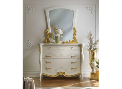 Elegant Stil Miwwelen Schlofkummer Schaf Komod Klassesch Anriescht mat Spigel