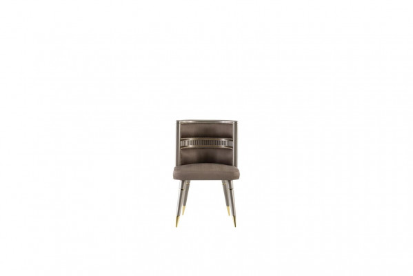 Stull Braun Iesszëmmer Modern Still Iesszëmmer Design Elegant Miwwel Metall Nei