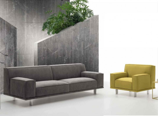 Soffagarnitur 3+1 Sëtzer Textil Relax Set Design Sofaen Polster Couchen alfitalia
