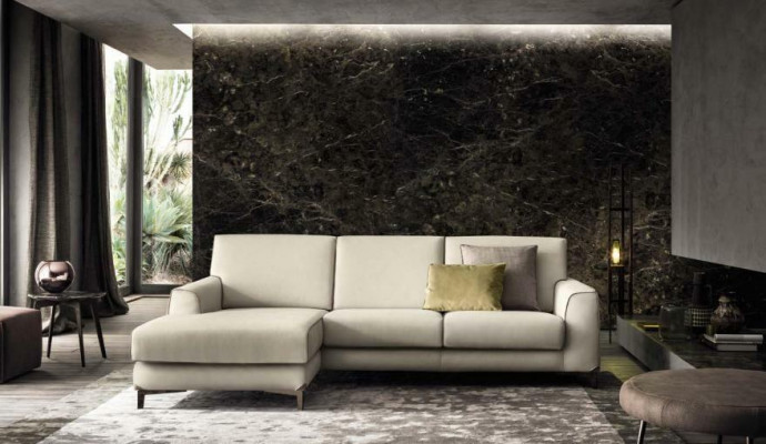 Italienesch Eckcouch Sofa Couch Sofas Couche Eck Garnitur Miwwel Stëff Textil