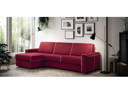 Ecksofa Modern Design Sofa Focus Stoff L-Form Couch Wunnlandschaft Italien Miwwelen