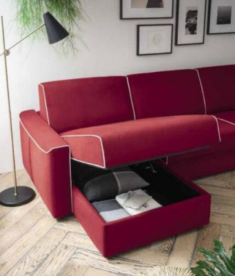 Ecksofa Modern Design Sofa Focus Stoff L-Form Couch Wunnlandschaft Italien Miwwelen