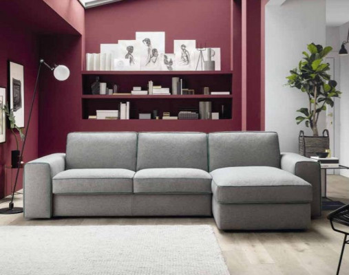 Modernen Luxus Eck Textil Holz Sofa L-Form alfitalia Design Polster Wunnzëmmer