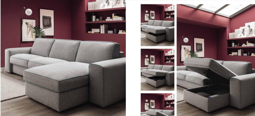 Modernen Luxus Eck Textil Holz Sofa L-Form alfitalia Design Polster Wunnzëmmer