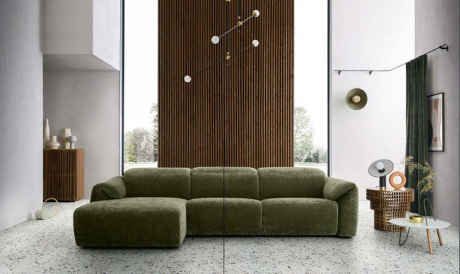 Sofas Textilcouch Canapé Wunnlandschaft Sofa Sëtz Esk Eckcouch L-Form Italienesch Nei