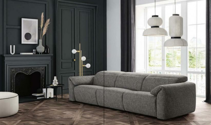 Canapé 3-Plaz Stoffkanapé Couch Wunnlandschaft Polstersofa Loungekanapé Dräisëtzer Nei
