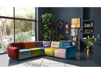 Ecksofa Textil Wunnlandschaft Design Ecksofa Sofa Canapé Italien Alfitalia