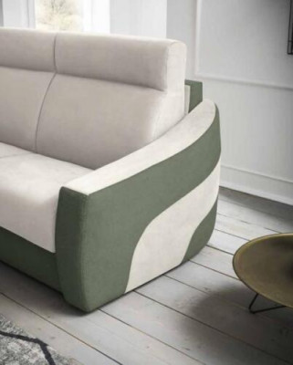 Designer Sofa 2-Sëtzer Stoffssofa Schloofsofa Zweisëtzer italienesch Miwwelen Nei