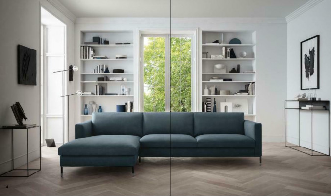 Lieder-Sofa Wunnlandschaft Eck-Sofa XXL Polster Eck Sëtz Couche L-Form Wunnzëmmer