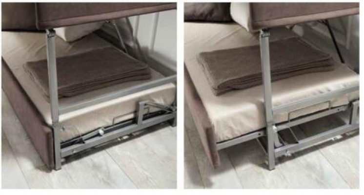 Doppelstéckbett Canapé Héichbett Canapé Better Sofakëschten Multifunktiounscanapé Drësëtzer