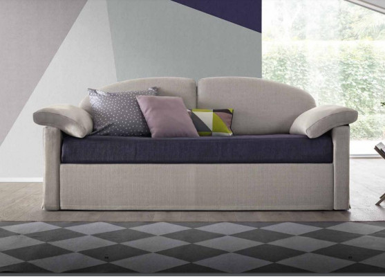 Design Sofa 3 Sëtzer Couch Polster Luxus Textil Zweefaarweg Italienesch Miwwelen