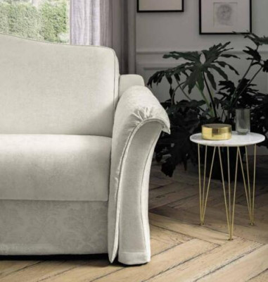 Wunnzëmmer Sofa 3 Sëtzer Gro Designermeubel Polstersofa Textilsofa 208 x 103cm