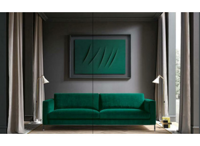 Wunnzëmmer Gréng Dräisëtzer Stoff Design Couches Polster Canapé Sofaen Gréng Miwwelen