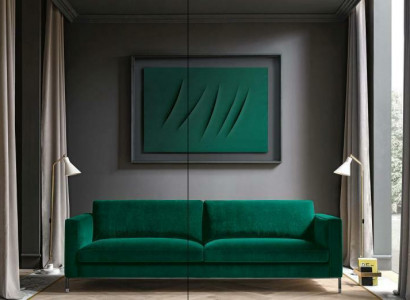 Wunnzëmmer Gréng Dräisëtzer Stoff Design Couches Polster Canapé Sofaen Gréng Miwwelen
