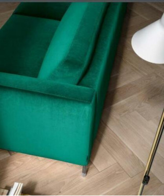 Wunnzëmmer Gréng Dräisëtzer Stoff Design Couches Polster Canapé Sofaen Gréng Miwwelen