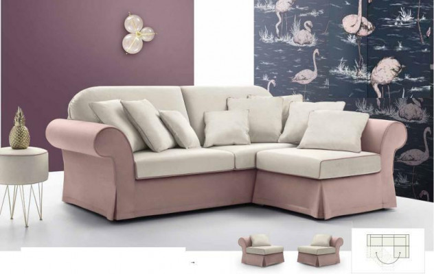 Ecksofa L-Form Polster Sofa Modern Wunnzëmmer Miwwelen Luxus Stoff Nei alfitalia