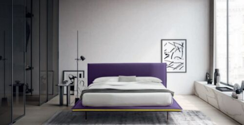 Design Bett 140x200cm Këssen Luxus Better Duebel Hotel Schlof Zëmmer Holz Nei