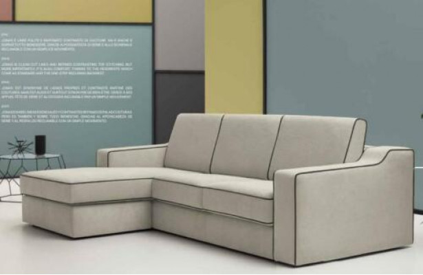 Design Textil Modern Canapé Luxus Eckcouch L-Form Miwwelen Polster Beige alfitalia