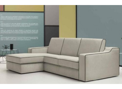 Design Textil Modern Canapé Luxus Eckcouch L-Form Miwwelen Polster Beige alfitalia