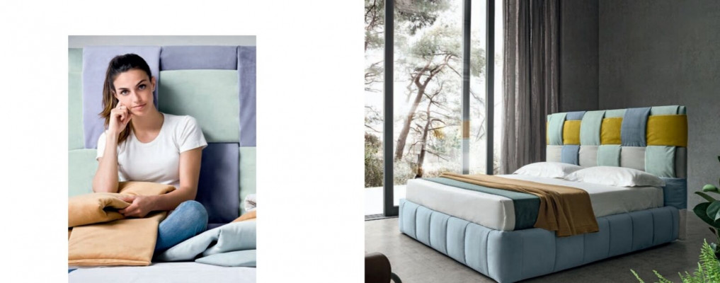 Modern Luxus Better Polster Textil Héichwäertegt Schlofzëmmer Bett Italien Miwwelen