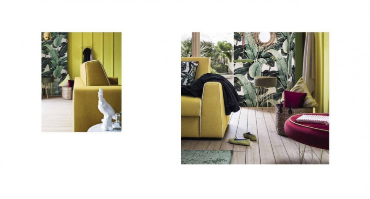 Design Wunnzëmmer Giel Sofa 3 Sëtzer Alfitalia Stoff Couch Sofa Polstersofaen