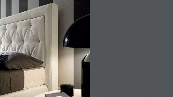 Chesterfield Better 180x200cm Schlofzëmmer Textil Stoff Bett Design Luxus Hotel