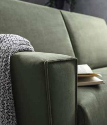 Miwwelen Wunnzëmmer Design Gréng Textil Alfitalia Modern Design Luxus Sofa 2 Sëtzer