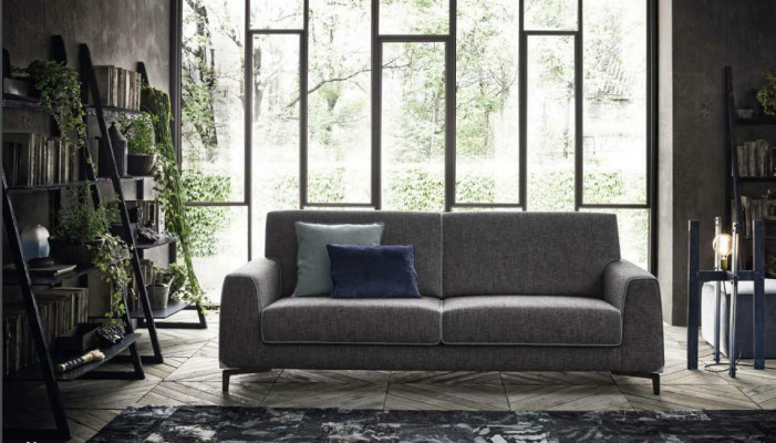 Design gro Sofa 3-Sëtz Modern Stoff Canapé Sofa Gepolstert Sofas Luxus alfitalia
