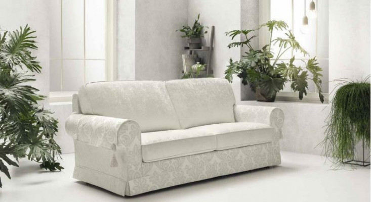 Textil Stoff Luxus 3 Sëtzer Couch Polster Holzrahmen Sofa Textil Couch Alfitalia