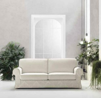 Textil Stoff Luxus 3 Sëtzer Couch Polster Holzrahmen Sofa Textil Couch Alfitalia