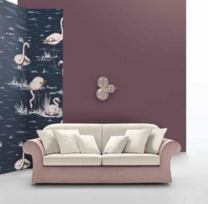 Klassesch Polstermeubelen Sofas Design Luxus Canapé Sofa Textil Sofas Rosa 3 Sëtzer