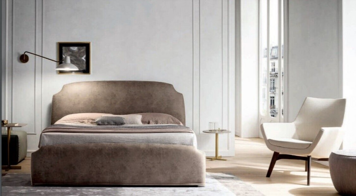 Luxus Duebel Schlofzëmmer Textil Better 200x200 Bett Polsterbett Italien Miwwelen