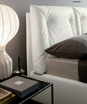 Luxus Better Schlofzëmmer 160 x 200 cm Design Textil Bett Polsterduebel Hotel