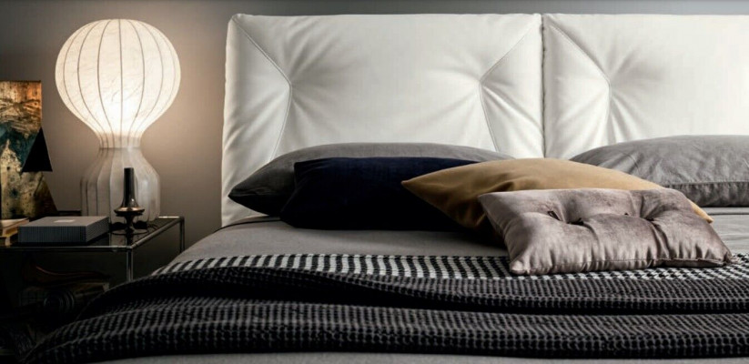 Luxus Better Schlofzëmmer 160 x 200 cm Design Textil Bett Polsterduebel Hotel