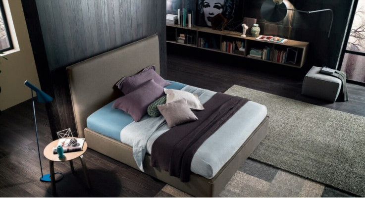 Luxus Duebel Better Braun 200x200 Schlofzëmmer Lieder Hotel Bett Polster Design