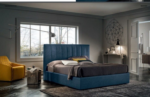 Designer Bett Schlofzëmmer Better Textil Luxus Hotel Stoff Polster Sëtz Italien