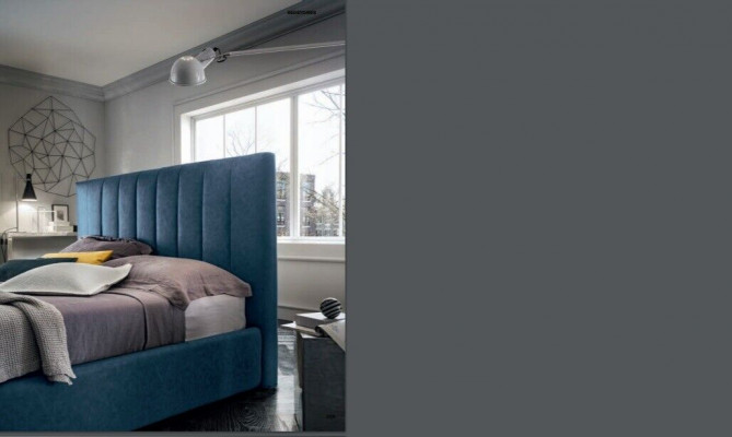 Designer Bett Schlofzëmmer Better Textil Luxus Hotel Stoff Polster Sëtz Italien