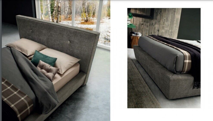 Designer Bett Schlofkummer Lieder Stoff Hotel Luxus Samett Polster