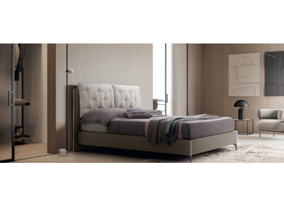 Designer Bett Schlofzëmmer Better Textil Hotel Luxus Stoff Polster Sëtz Italien