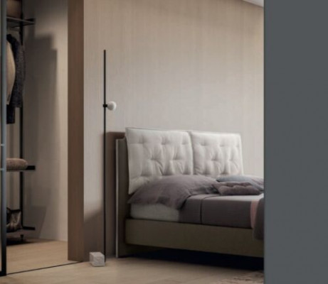 Designer Bett Schlofzëmmer Better Textil Hotel Luxus Stoff Polster Sëtz Italien