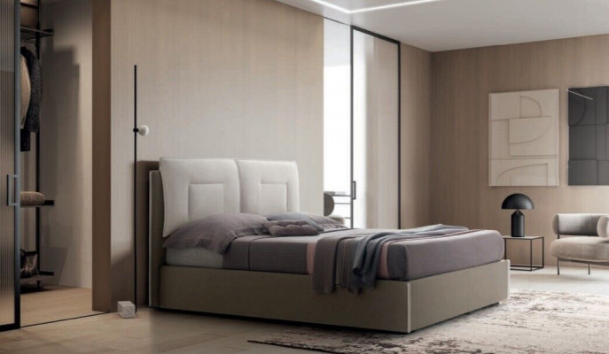 Designer Bett Schlofzëmmer Better Textil Hotel Luxus Stoff Polster Sëtz Italien
