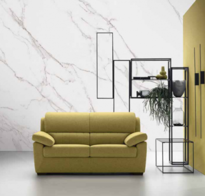 Moderne Stil Sofa Italien 2-Sëtzer Textil Holzrahmen Wunnzëmmer Canapé Sofa alfitalia