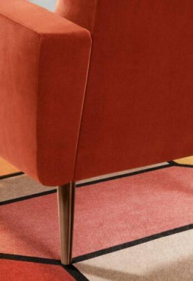 Fernseh Stull Polster Couch Stoff Design Relax Club Fauteuil Lounge Sofa 1 Sëtzer