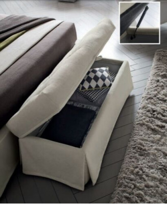 Modern Hocker Design Bänken Wunn-Schlof Bänk Hocker Zëmmer Polster Textil Stoff