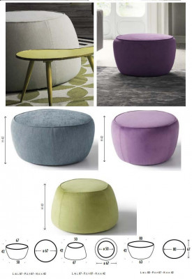 Sëtzocker Hocker Pouf Puff Sëtzpouf Féissocker Ottoman Samett 50x67m Textil