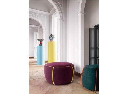 Oval Design gepolsterten Hocker Fousshocker Ottoman Sëtz Textil Gepolstert Pufa