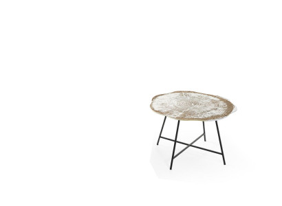 Design Couchtisch Bäistelltisch Wunnzëmmer Dësch Kaffisdësch Ronn