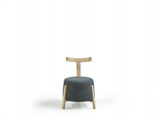 Stull Iesszëmmer Polsterstull Lounge Textil Sëtz Fauteuil Gro Nei Ronn