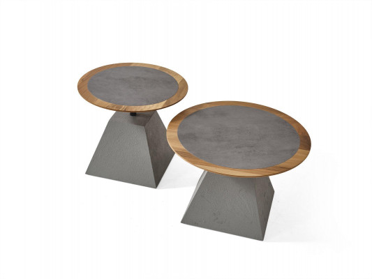 Canapé Dësch Holz Ronn Niewendësch Design Sëlwer Dësch Miwwelen Wunnzëmmer