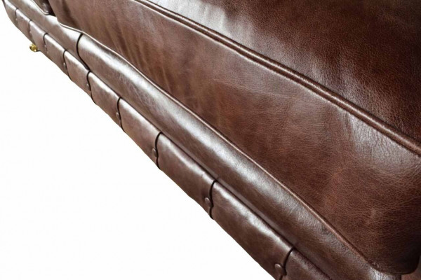 Sofa 3-Sëtzer Couch Polstersofas Couchen Wunnzëmmer Chesterfield Lieder